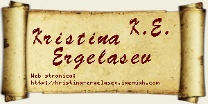 Kristina Ergelašev vizit kartica